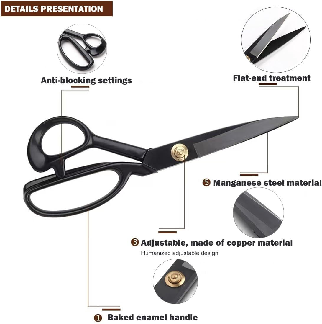 ABCISI 4Pcs Professional Heavy Duty Scissor Tools Cutting PVC TPO Epdm Hot Air Welding Roofing Materials Cutting Fabrics Composite Materials Roofing Scissors Heavy Duty for Home Artists Dressmakers