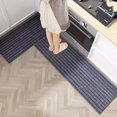 thumbnail image 4 of YAOMOBB Oil-proof Kitchen Rug Kitchen Floor Mat Striped Rectangle Solid Color Non slip Thick Shaggy Super Water Oil Absorbent, 4 of 6