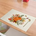 thumbnail image 5 of Wzzjkit Fall Placemats - Thanksgiving Orange Pumpkins Table Mats, Stain Resistance Wipeable Table Placemats for Dining, Holiday, Party Decor, 5 of 7