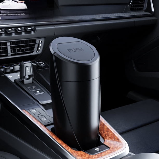Bote de basura para automóvil con tapa Cubo de almacenamiento multifunción de doble uso para automóvil Mini bote de basura para automóvil Uso versátil
