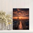 thumbnail image 2 of Tudor Architecture Cherry Blossom Canvas Print, Elegant Scenic Wall Decor for Living Room, Bedroom & Apartment, 2 of 8