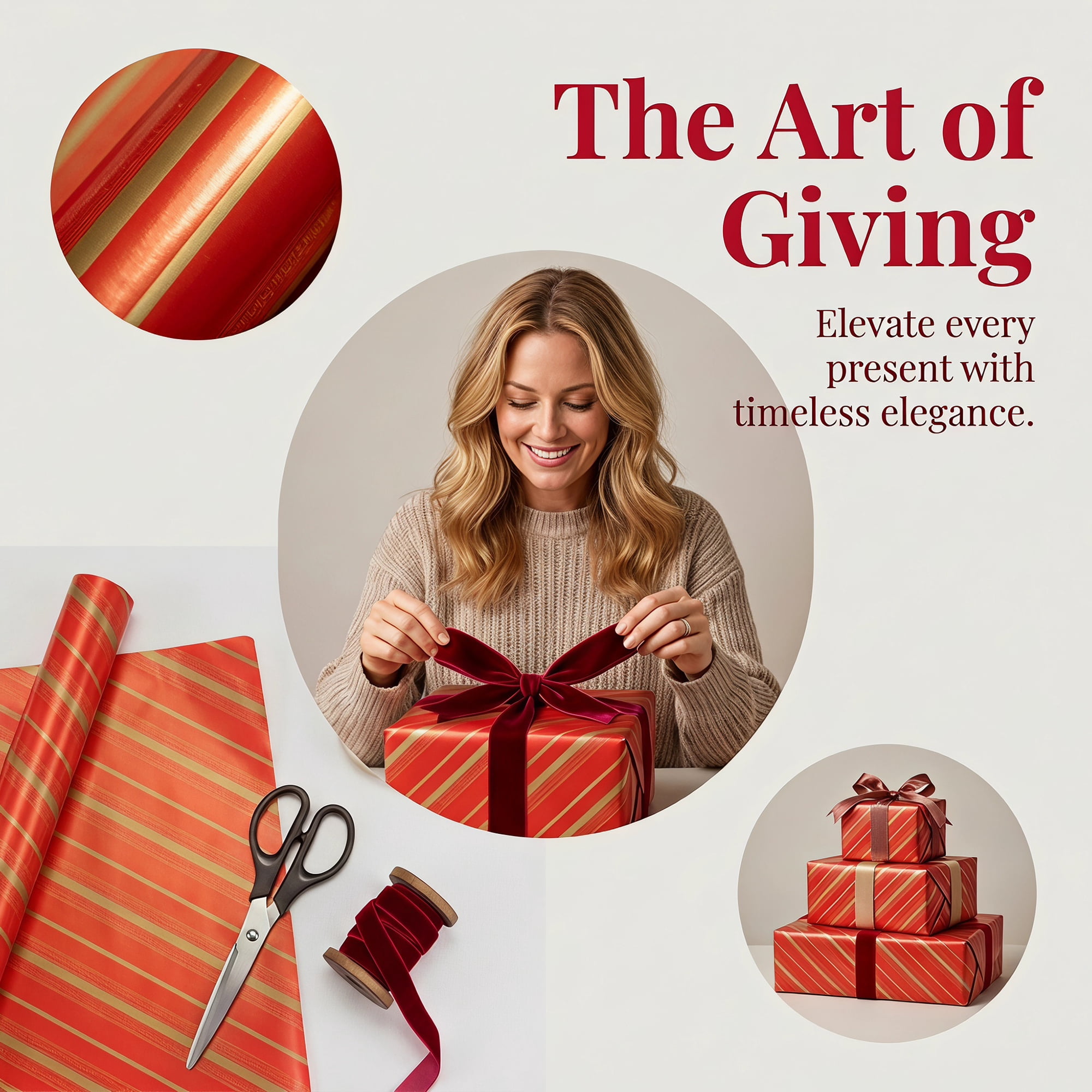 Unique Bargains Gift Anti-Tear Matte Wrapping Paper for Presentations Red 27.6" x 19.7"