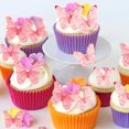 thumbnail image 2 of Sylvtty 40/48Pcs Cake Decoration Wafer Paper Flower Cake Toppers Edible Butterfly Flower Cupcake Decoration Birthday Party Accessories, 2 of 7