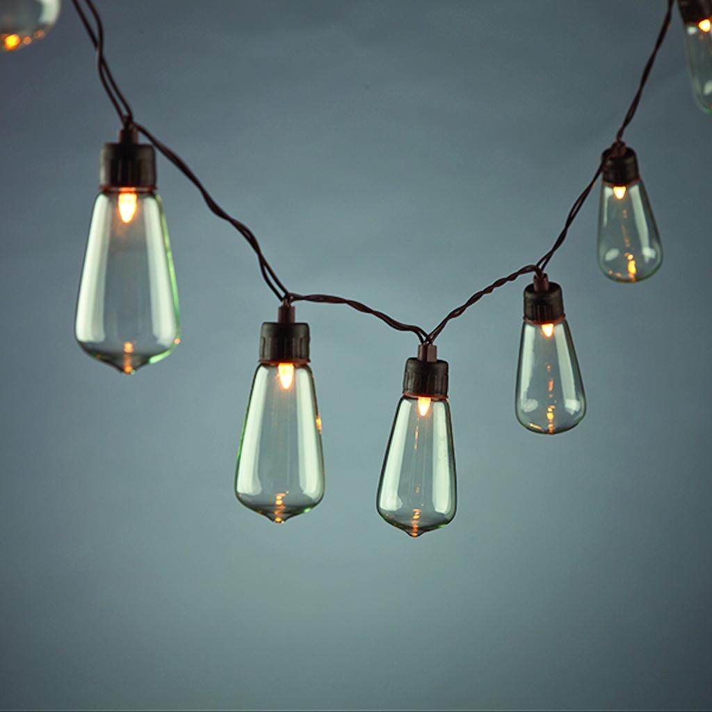 Gerson 93774 10 Light 6.5' Brown Wire ST35 Solar LED Light String (93774)