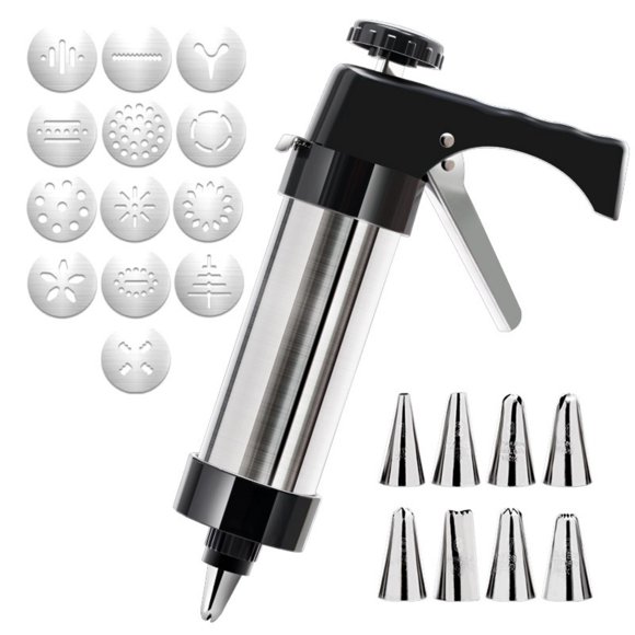 Fiudx Juego de Repostería, Utensilios Creativos para Hornear, 13 Hojas con Formas Únicas, 8 Boquillas de Acero Inoxidable Duraderas, Fácil de Limpiar y Usar, Ideal para Los Amantes de La Repostería C