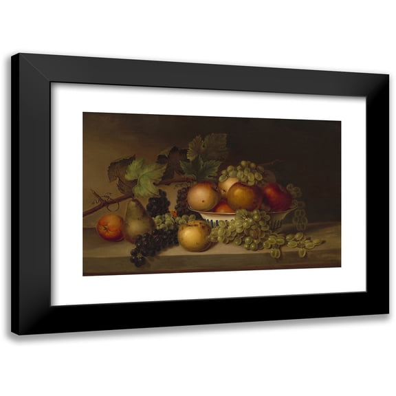 Harriet Cany Peale 14x11 Black Modern Framed Museum Art Print Titled - Fruit (C. 1860)
