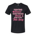thumbnail image 2 of Wild Bobby, Fighting Cancer And Still Sexy, Breast Cancer Awareness, Men Premium Tri Blend Tee, True Black, Small, 2 of 5
