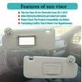 thumbnail image 4 of Sun Visor Replacement Fits For Chevrolet Cruze 2011-2019, OE: 95034256, Sun Visor With Mirror, Driver Left & Passenger Right Side -Gray, 4 of 5