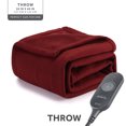thumbnail image 3 of Sunbeam Garnet Fleece Electric Heated Throw, 50" x 60", 3 Heat Settings, Fast Heating, Warming Throws with Auto-Shut Off, Machine Washable, 3 of 11
