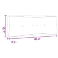 thumbnail image 5 of Moni Outdoor Cushion for Bench, Deep Tufted, White Fabric, 47 Inch, 5 of 6
