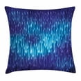 thumbnail image 1 of Farmhouse Decor Throw Pillow Cushion Cover, Digital Made Psychedelic Abstract Cosmic Rain with Lights on Blurry Back, Decorative Square Accent Pillow Case, 24 X 24 Inches, Blue Black, by Ambesonne, 1 of 2