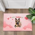 thumbnail image 4 of Happy Valentine's Day German Shepherd holding flowers Doormat Alsatian Dog Lover Gifts Indoor Outdoor Welcome Mat - 3005, 4 of 5