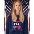 thumbnail image 2 of Stayin' Fly On 4Th July Sweatshirt Women -Image by Shutterstock, Female 4X-Large, 2 of 4