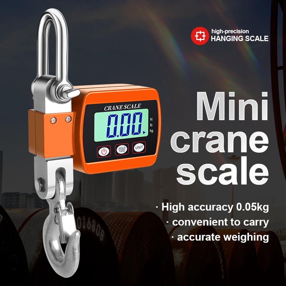 Crane LCD Digital Display Crance Scale 0.05-500kg Portable Industrial Electronic Heavy Duty Weight Hook Crane With Unit Change Function
