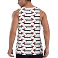 thumbnail image 3 of Xecao Christmas Dachshund Men's Tank Top Workout Quick Dry Sleeveless Gym Jogging Muscle Shirts Summer Swim Beach Tops, 3 of 9