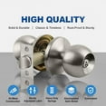 thumbnail image 5 of Stainless Steel Tubular Door Lock, Exterior Handle Deadbolt, Door Handle With Lock, Satin Finish, 3 Keys, For Interior & Exterior Doors, Meiiso, 5 of 9
