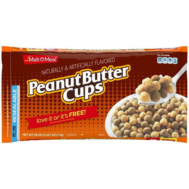 Malt O Meal Peanut Butter Cups Breakfast Cereal Super Size Bulk Bagged Cereal 39 Ounce 1 Count Walmart Com Walmart Com