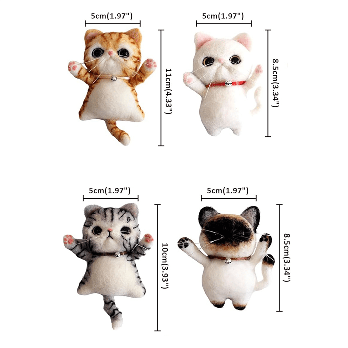 Trimits Needle Felting Kit - Create A Mini Cat (6x10 Cm), Great For Beginners