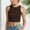 #44 Coffee, variant on Women Casual Basic Sleeveless High Neck Rib-Knit Y2k Crop Tank Top