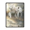 thumbnail image 1 of RYLABLUE Couverture en Polaire Lion Couverture 58x80 Pouces, 1 of 1