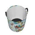 thumbnail image 3 of Fotbe Laundry Hamper With Durable Leather Laundry Basket Cartoon Car Racing Thickened Waterproof Round Collapsible Laundry Hamper, Dirty Clothes Laundry Basket, 3 of 8