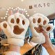 thumbnail image 2 of Guantes con forma de garra de gato para mujer, manoplas de felpa cálidas y suaves, cortos, sin dedos, oso esponjoso, disfraz de medio dedo, 2 of 5