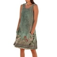 thumbnail image 2 of SAATLERI Sundresses for Women 2025 Loose Casual Sleeveless Women's Casual Dresses Floral Print Round Neck Holiday Beach Tank Dress, 2 of 5