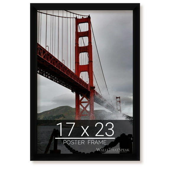 wallsthatspeak 17x23 Black Picture Frame for Puzzles Posters Photos or Artwork