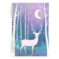 thumbnail image 7 of FORMRS 1-Subject Spiral Notebook 8" x 5" College Ruled 60 Refillable Sheet A5 Hard Cover, 2 Pack, Purple Night Deer, 7 of 7