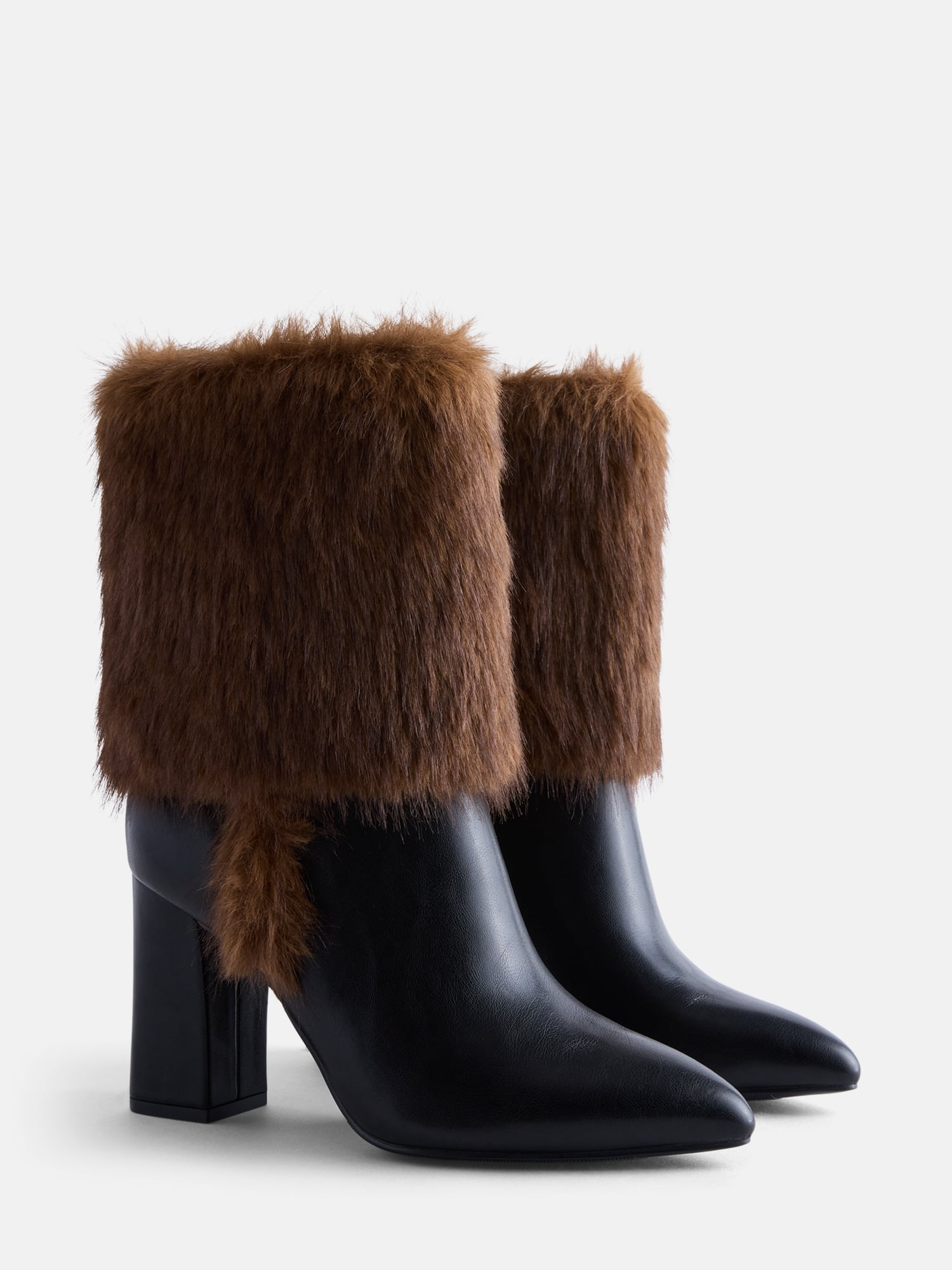 Madden NYC Women's Faux Fur Cuff Boots