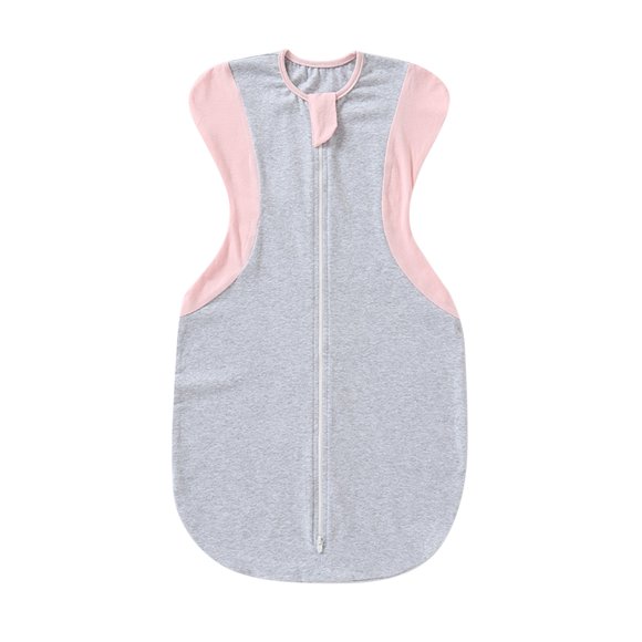 Wdgfv Transition Baby Swaddle 3-6 Months 12-18 lb, Arms In/Out Swaddle Sleep Sack with 2-Way Zipper Moisture-Wicking Fabric, Improves Sleep Snug Fit Helps Calm Startle Reflex Grey 3-6 Months