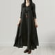 thumbnail image 5 of Vestido Vestido de cuello redondo de mezcla de algodón Traje de vacaciones para mujer con estampado de flores (Negro XL) Cgtredaw Negro T XL para Mujer, 5 of 6