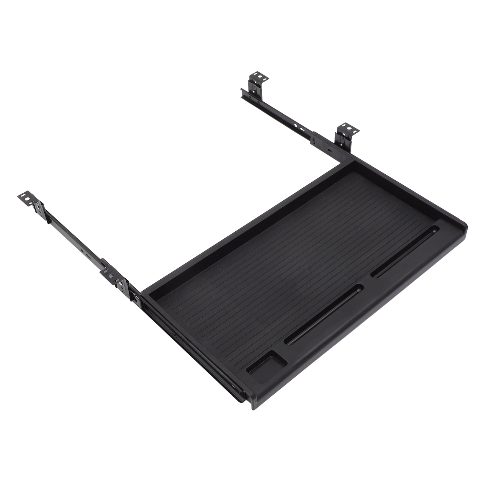 LULULION Under Desk Keyboard Drawer Black PP Space Saving for Computer 1Set
