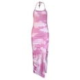 thumbnail image 4 of Women Dresses Sleeveless Leisure Dresses Sling Solid Sexy Fashion Dresses Pink Trendy Skirt Size 2XL, 4 of 4