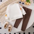 thumbnail image 5 of HFHAPW Kids Girl Clothes Fall Winter Toddler Outfits Long Sleeve Crewneck Sweatshirts Leggings Pants 2Pcs Girls Clothing Set,2-3Y, 5 of 9