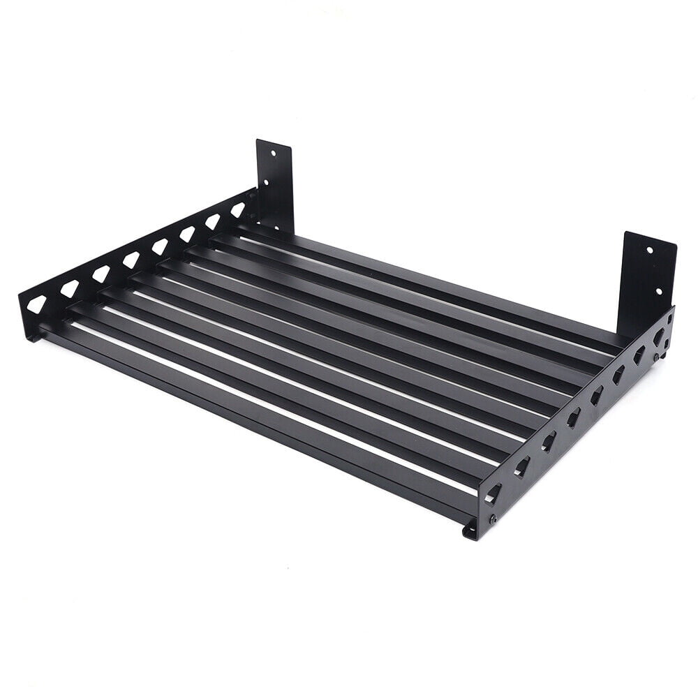 DENEST Microwave Oven Bracket Shelf Kitchen Holder Storage Rack Wall Mount with 4 Hooks