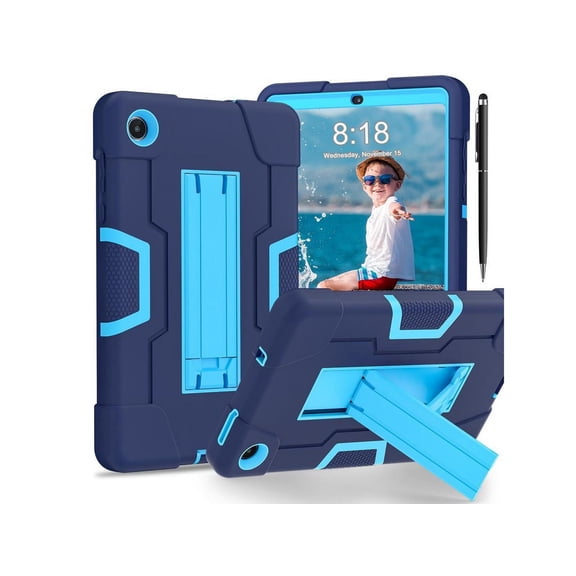 Case for Lenovo Tab M8 4th Gen 8 inch 2024 2023 TB-301XU TB-300FU TB-300XU with Kickstand, Heavy Duty Shockproof Protective Cover with Stylus Pen