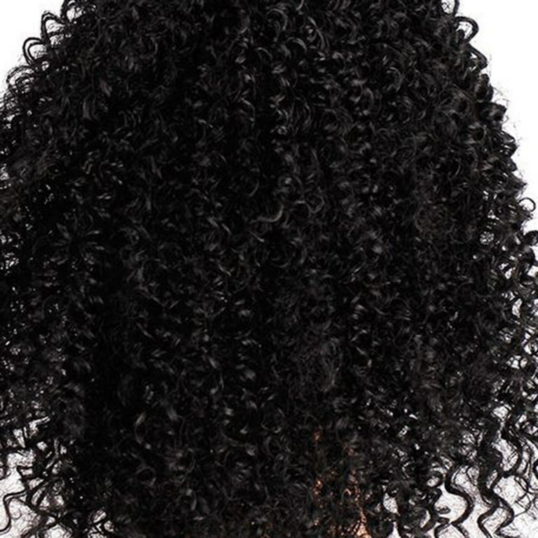 Cheers US Afro Puff Drawstring Ponytail Human Hair Bun For Black