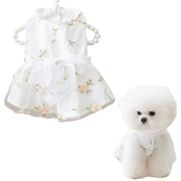 Vestidos de princesa para perros, falda de encaje para cachorros, ropa para mascotas, para bodas, fiestas de cumpleaños y gatos.