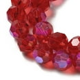 thumbnail image 3 of Electroplate Transparent Glass Beads Strands Faceted Round Rainbow Plated Red 10mm Hole: 1.2mm about 65~69pcs/strand 23.03~24.49 inch(58.5~62.2cm), 3 of 4