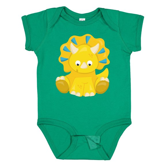 Inktastic Cute Dinosaur, Baby Dinosaur, Dino, Triceratops Boys or Girls Baby Bodysuit