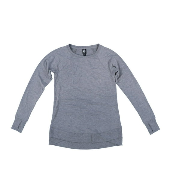 Id Ideology Women's Active Shirt Butter Soft Long Sleeve Gray Heather Xs New