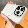 thumbnail image 2 of Dteck Magnetic for iPhone 15 Case, Compatible with MagSafe, Shockproof Military-Grade Protection Slim Non-Slip Clear Phone Case for iPhone 15,White, 2 of 5