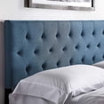 thumbnail image 2 of LUCID Mid-Rise Upholstered Headboard-Adjustable Height from 34? to 46?, Queen, Cobalt, 2 of 5