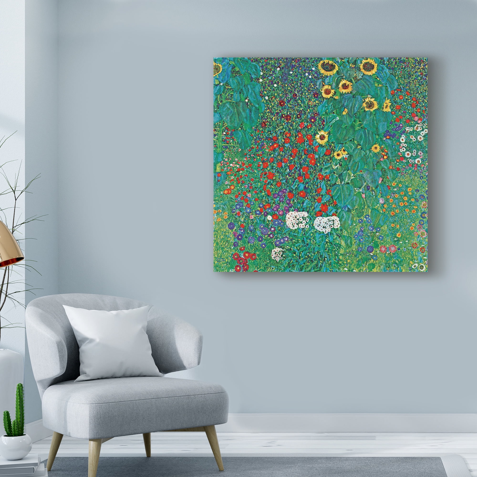 Trademark Fine Art 'Farm Garden With Sunflowers' Canvas Art by Masters Collection