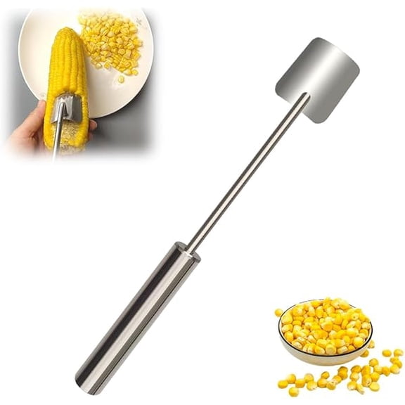 Corn Peeler, 2025 New Corn Cob Peeler, Stainless Steel Long Handle Corn Stripping Tool, Corn Peeler for Corn on the Cob, Corn on the Cob Remover for Home Kitchen, Restaurant, Picnic (1pcs)
