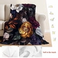 thumbnail image 5 of Seasonal Botanical Blooms Blanket Soft Cozy Warm Throw Blanket for Couch, Plush Fuzzy Flannel Fleece Blankets for Sofa, Vintage Floral Spring Bed Blankets Lightweight Gifts for Women, 50"x80", 5 of 9