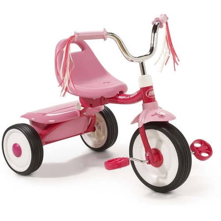 Radio Flyer Ready to Ride Folding Tricycle, Pink, For Kids Ages 1.5 - 3 Years