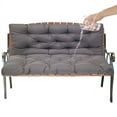 thumbnail image 4 of TOPCHANCES Bench Cushion Swing Chair Cushion Replacement Seat Pad 2-3 Seater Water Repellent Bench Cushion with Ties for Outdoor Garden Patio Furniture, Dark Gray, 100cmx100cm, 4 of 11