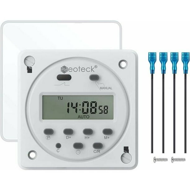 Temporizador de reloj programable con toma de corriente eléctrica y ...